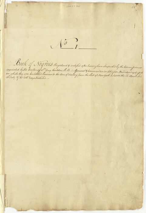 Book of Negroes, pages used in the exhibition, Page 16