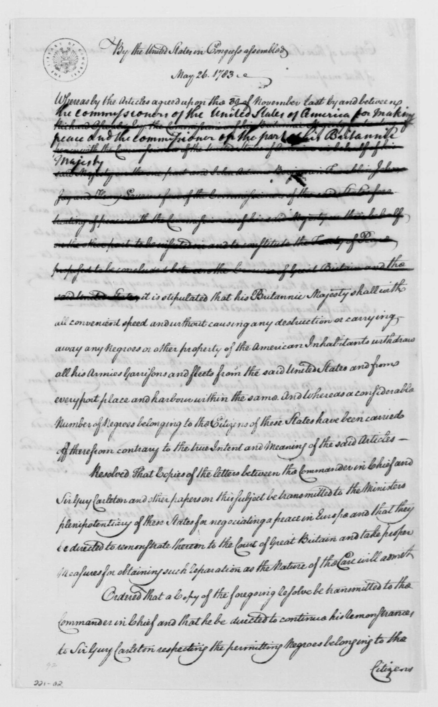 Congress answers: &ldquo;continue his remonstrances&rdquo;, Page 1