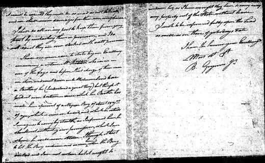 Benjamin Grymes Jr., Eagle's Nest, to the governor, Frame 2