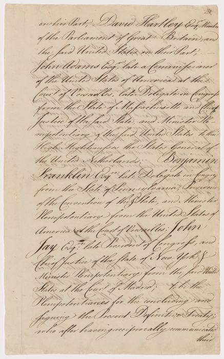 Definitive Treaty of Peace (Treaty of Paris), Page 3, the negotiators
