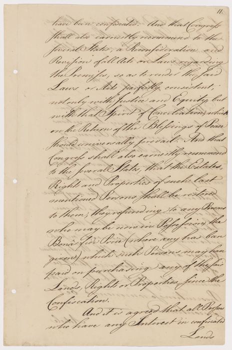 Definitive Treaty of Peace (Treaty of Paris), Page 11, Article 5, continued