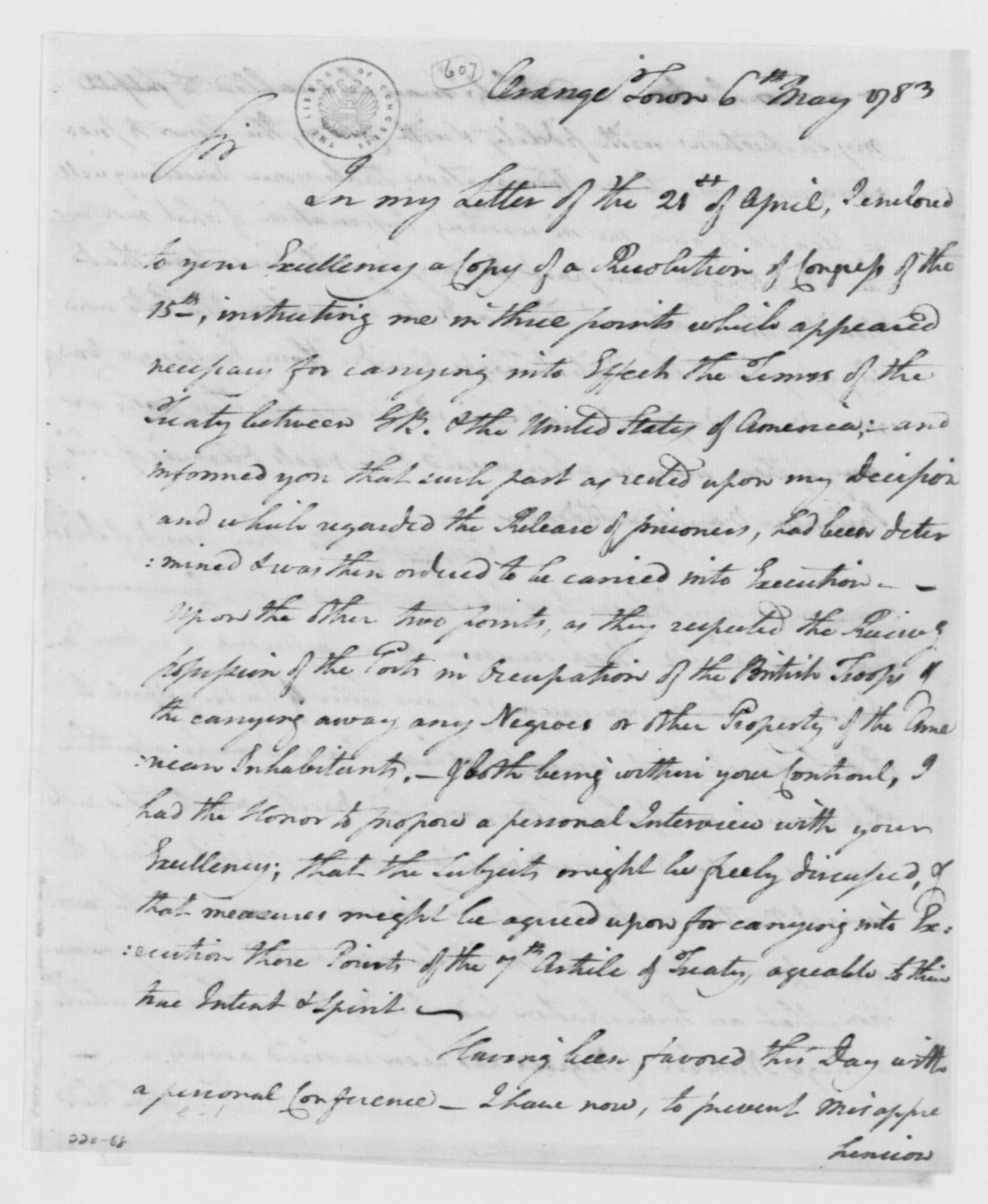 Washington to Carleton, the evening of the conference, Page 1