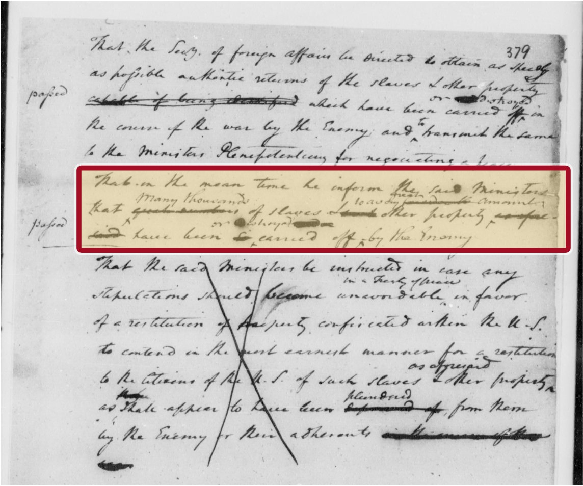 Madison's motion, September 10, 1782